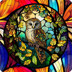 Sirène en Vitrail Owl-Full Round Diamond Painting-30x30cm