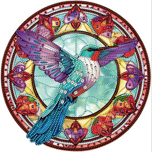 Vitrail Papillon-Peinture de diamant spéciale partielle-30x30cm
