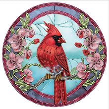 Charger l&#39;image dans la galerie, Vitrail Papillon-Peinture de diamant spéciale partielle-30x30cm
