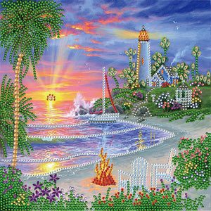 Phare-Peinture de diamant spéciale partielle-30x30cm