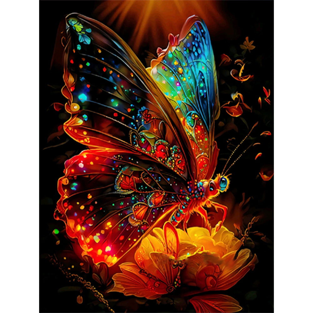 Butterfly-Full Round Diamond Painting-30x40cm
