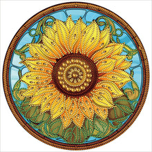 Charger l&#39;image dans la galerie, Vitrail Tournesol-Partiel Spécial Diamond Painting-30x30cm
