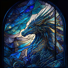 Charger l&#39;image dans la galerie, Sirène en Vitrail Animal-Full Round Diamond Painting-30x30cm
