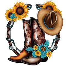 Charger l&#39;image dans la galerie, Western Cowboy Boot-FULL Round Diamond Painting-30x30cm
