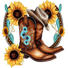 Charger l&#39;image dans la galerie, Western Cowboy Boot-FULL Round Diamond Painting-30x30cm
