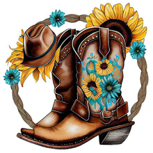 Charger l&#39;image dans la galerie, Western Cowboy Boot-FULL Round Diamond Painting-30x30cm
