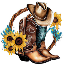 Charger l&#39;image dans la galerie, Western Cowboy Boot-FULL Round Diamond Painting-30x30cm
