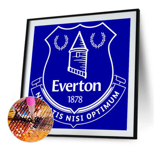 Everton Football Club-complet Round peinture au diamant-40x40cm