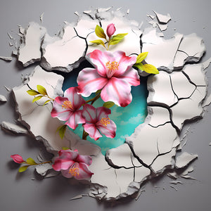 Flowers-FULL Round Diamond Painting-30x30cm