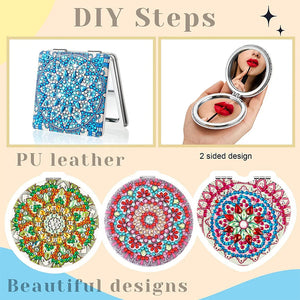 Mandala Pattern-Diamond Makeup Mirror