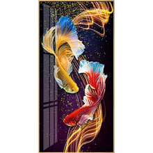 Charger l&#39;image dans la galerie, Poissons colorés - peinture complète de diamant - 85x45cm
