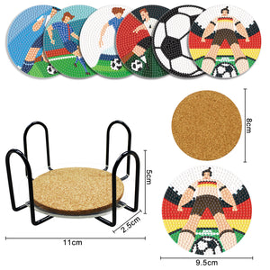 Vie Marine/Plage/Disney/Football/Animé-Tasse sous-verre ronde en bois