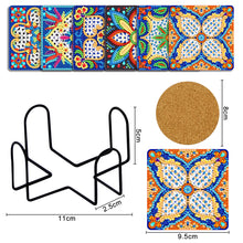 Charger l&#39;image dans la galerie, Caboteur en bois carré de peinture de Diamant de 6pcs Avec 1 support de stockage

