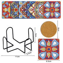 Charger l&#39;image dans la galerie, Caboteur en bois carré de peinture de Diamant de 6pcs Avec 1 support de stockage
