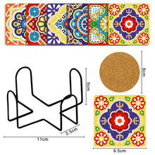 Charger l&#39;image dans la galerie, Caboteur en bois carré de peinture de Diamant de 6pcs Avec 1 support de stockage
