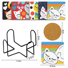 Charger l&#39;image dans la galerie, Caboteur en bois carré de peinture de Diamant de 6pcs Avec 1 support de stockage
