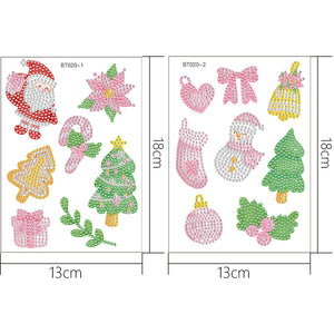 2pcs Noël DIY Diamant Dessin Autocollants