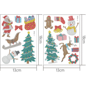 2pcs Noël DIY Diamant Dessin Autocollants