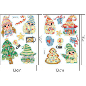 2pcs Noël DIY Diamant Dessin Autocollants