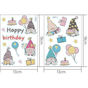 2pcs Noël DIY Diamant Dessin Autocollants