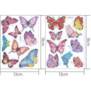 2pcs 5D DIY Diamant Peinture Autocollants