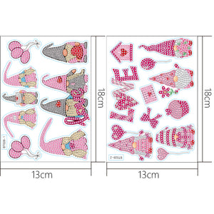 2pcs Noël DIY Diamant Dessin Autocollants