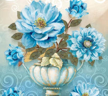 Charger l&#39;image dans la galerie, Vase bleu 5d diamant rond complet - 92x45cm
