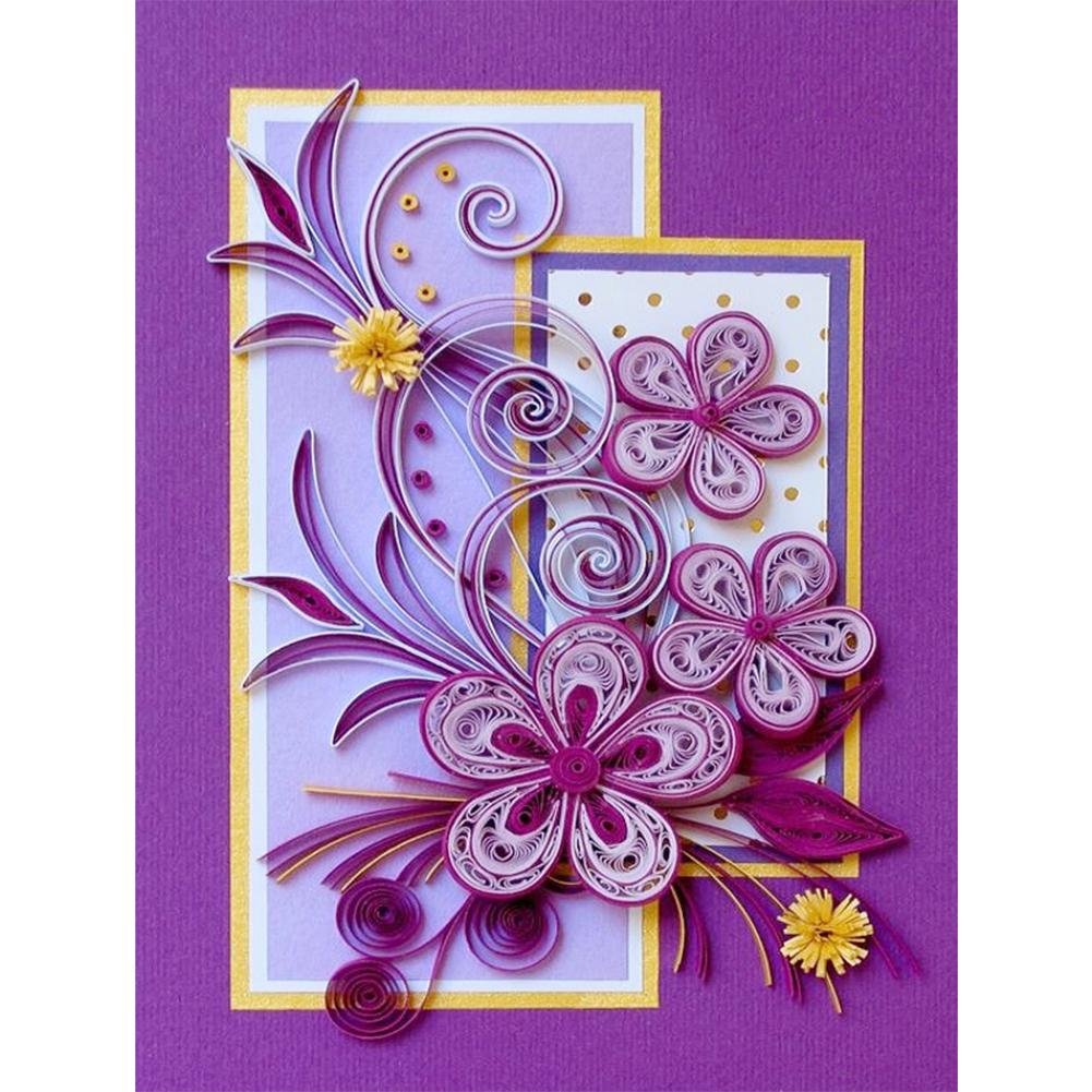 Fleur-Full Drill Diamant Peinture