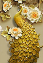 Charger l&#39;image dans la galerie, Tournesol de paon - diamant rond complet - 92x45cm
