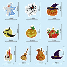 Charger l&#39;image dans la galerie, 10pcs / set DIY Diamant Peinture Décoration Pendentifs Arbre De Noël / Halloween
