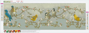 Oiseaux - peinture complète de diamant - 80x30cm