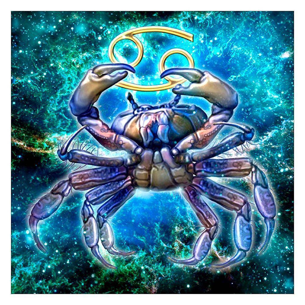 Cancer - diamant rond complet - 30x30cm