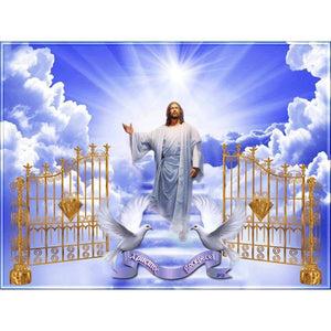 Porte de religion - diamant rond complet - 40x30cm