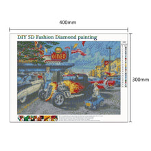 Charger l&#39;image dans la galerie, Voiture d’époque - diamant rond complet - 40x30cm
