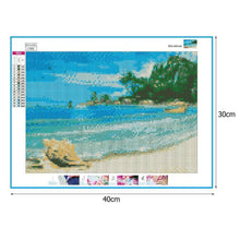 Charger l&#39;image dans la galerie, Mer - diamant rond complet - 40x30cm
