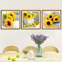 Charger l&#39;image dans la galerie, Tournesol - diamant rond complet - 105x35cm
