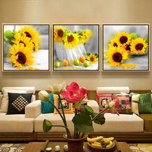 Charger l&#39;image dans la galerie, Tournesol - diamant rond complet - 105x35cm
