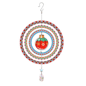 Carillon à vent en diamant suspendu pour fenêtre de Noël/coeur