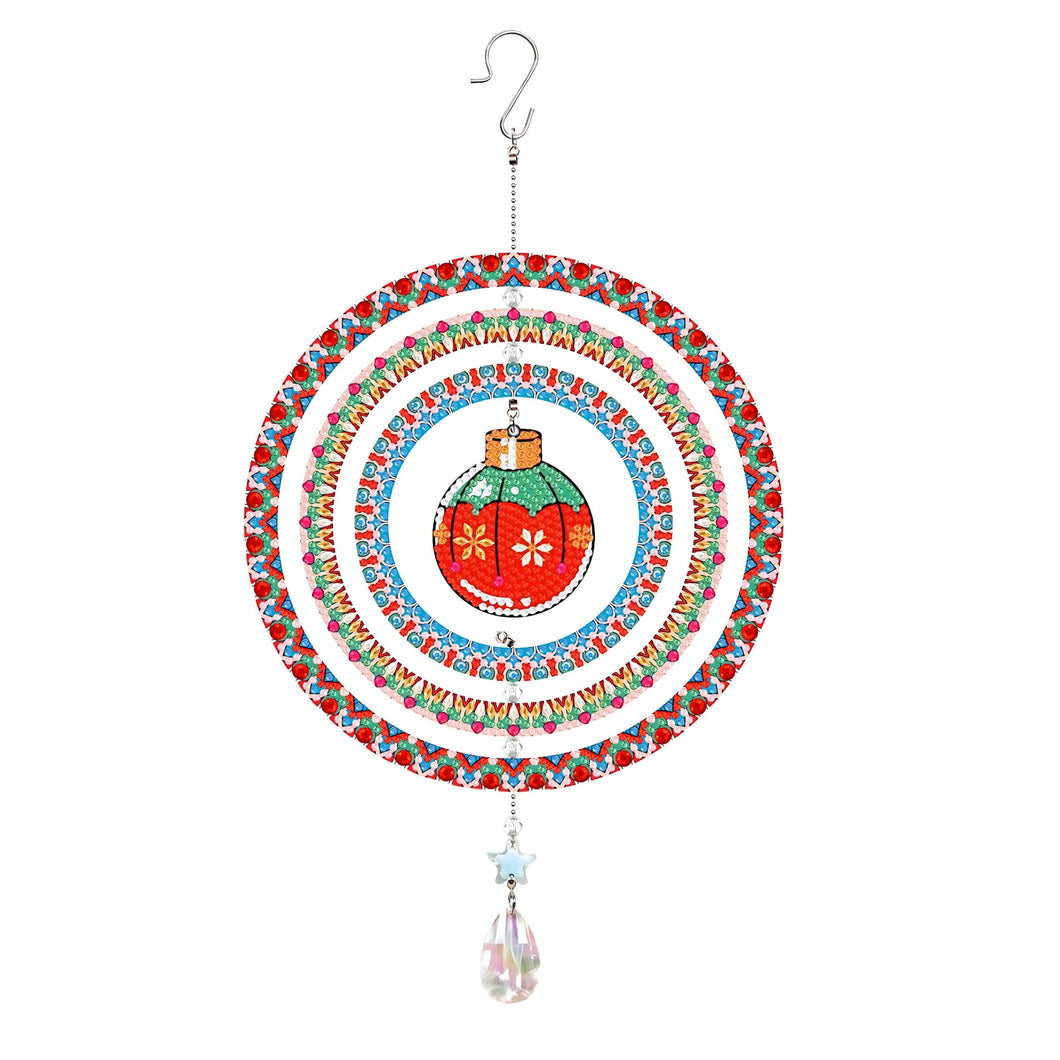 Carillon à vent en diamant suspendu pour fenêtre de Noël/coeur