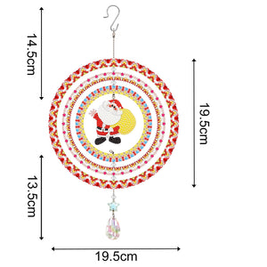 Carillon à vent en diamant suspendu pour fenêtre de Noël/coeur