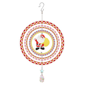 Carillon à vent en diamant suspendu pour fenêtre de Noël/coeur