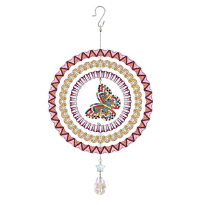 Carillon à vent en diamant suspendu pour fenêtre de Noël/coeur