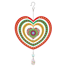Charger l&#39;image dans la galerie, Carillon à vent en diamant suspendu pour fenêtre de Noël/coeur
