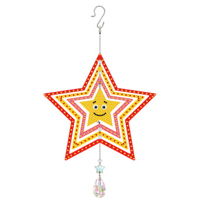 Carillon à vent en diamant suspendu pour fenêtre de Noël/coeur
