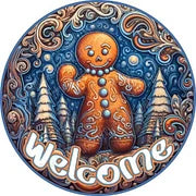 Garçon en pain d'épice de Noël - Peinture diamant ronde complète - 40 x 40 cm