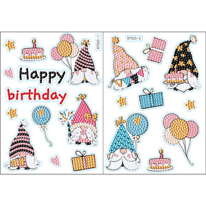 2pcs Noël DIY Diamant Dessin Autocollants
