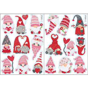 2pcs Noël DIY Diamant Dessin Autocollants