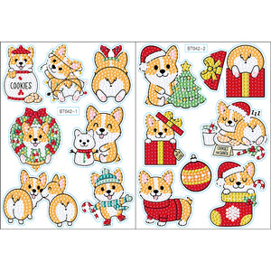 2pcs Noël DIY Diamant Dessin Autocollants