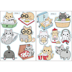 2pcs dessin animé bricolage diamant dessin autocollant