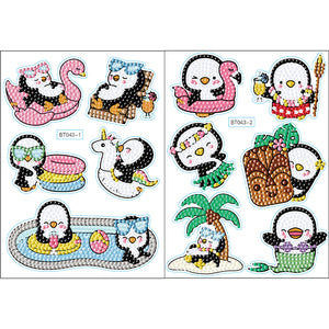 2pcs dessin animé bricolage diamant dessin autocollant